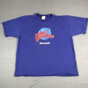 VINTAGE Planet Hollywood Shirt Mens‎ XL Minneapolis Crewneck USA Made Blue